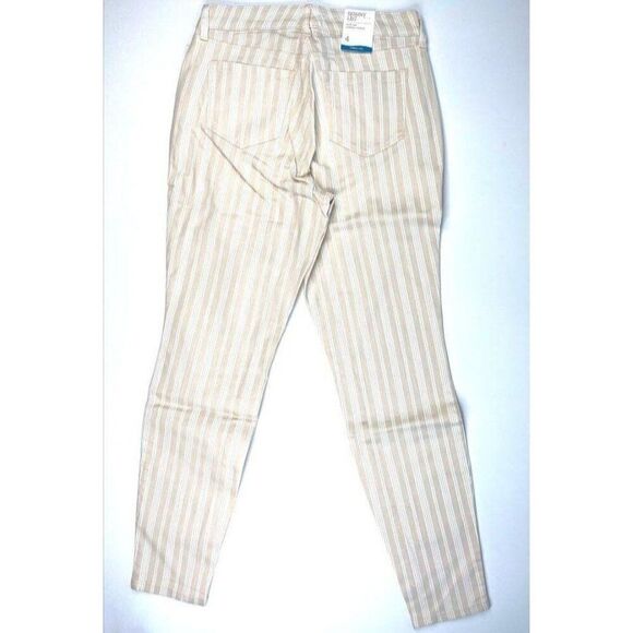 Style & Co Curvy Tummy Control Jeans Women's 16 XL Pale Pink Striped Skinny NEW - Picture 10 of 14